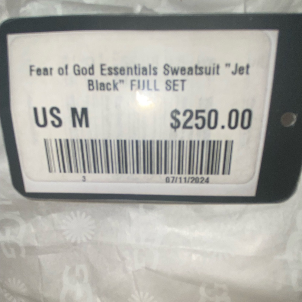 Fear of God Essentials Jet Black Sweatshirt